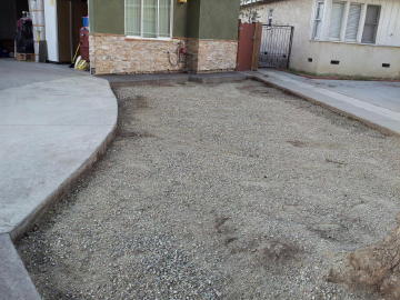 front yard ready for base 2