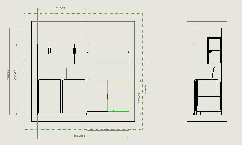 dimensioned drawing