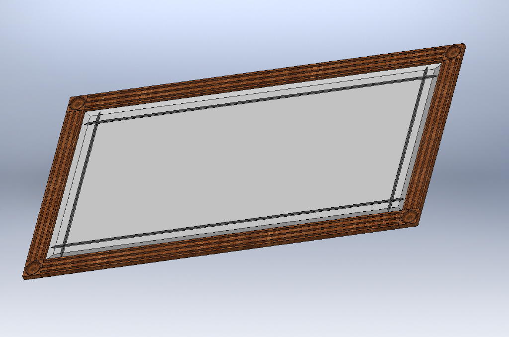 beveled vgroove mirror and frame with clips-2