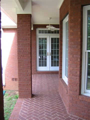 Back porch looking at Master Bedroom